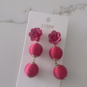NWT J Crew pink blossom 2” dangle earrings